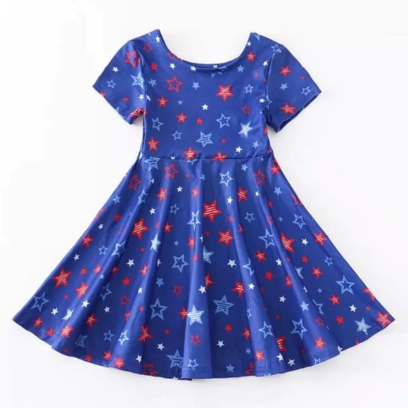 Dresses 4th Of July Girls Boutique Short Sleeve Star Dress Poshmark